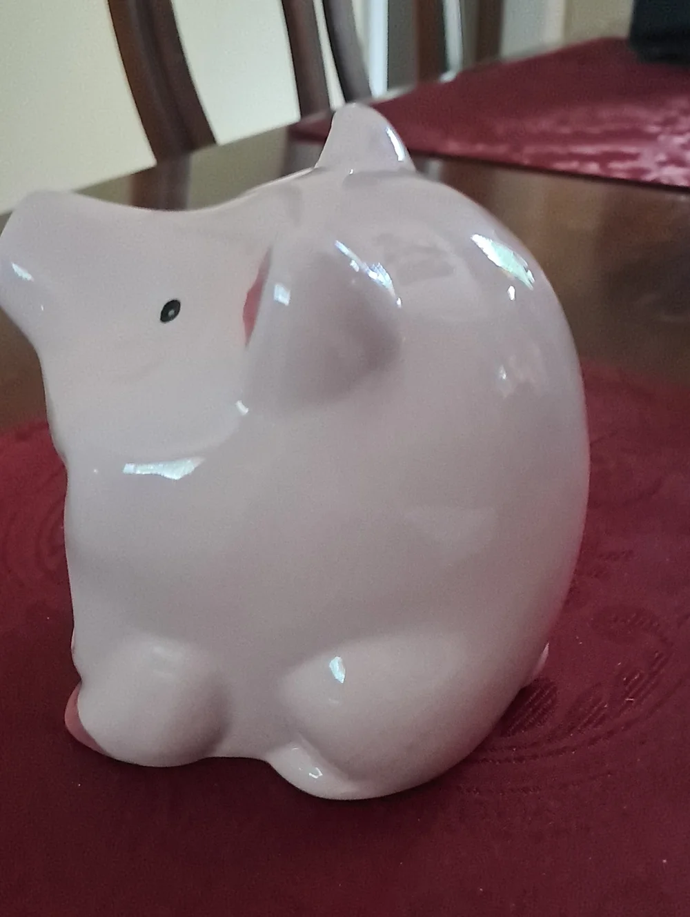 Vintage Pink Ceramic Pig Holder Great For Kitchen Or Holding Trinkets